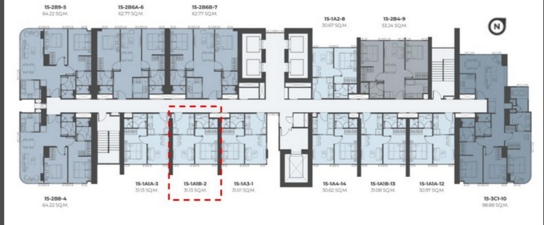 ขายดาวน์ วิสซ์ดอม คราฟท์ สามย่าน 1-Bedroom ห้อง 1502  ชั้น 15 โครงการดี น่าอยู่ จองเลย ห้ามพลาด