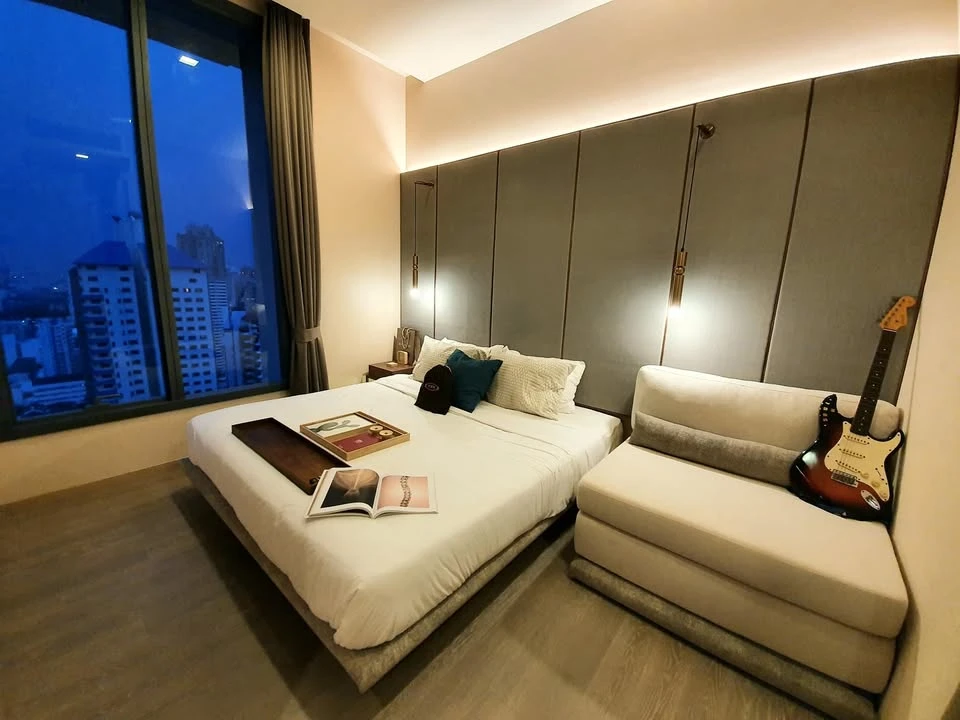 Condo for sale, rent The ESSE Asoke, high floor, beautiful view, privacy Fully furnished