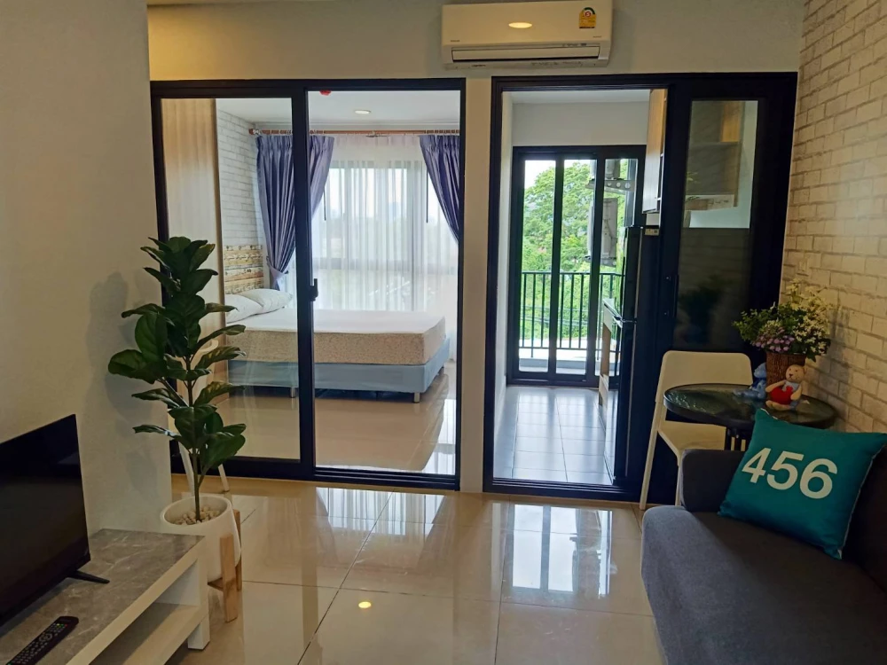 Sell, rent The Series Condo Tiwanon, separate rooms, wallpapered throughout the room, book now!!