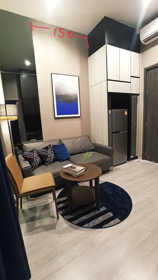 For rent or sale, The line sukhumvit 101, size 1 bedroom, 8th floor, beautiful room, elegant decoration, fully furnished, good value