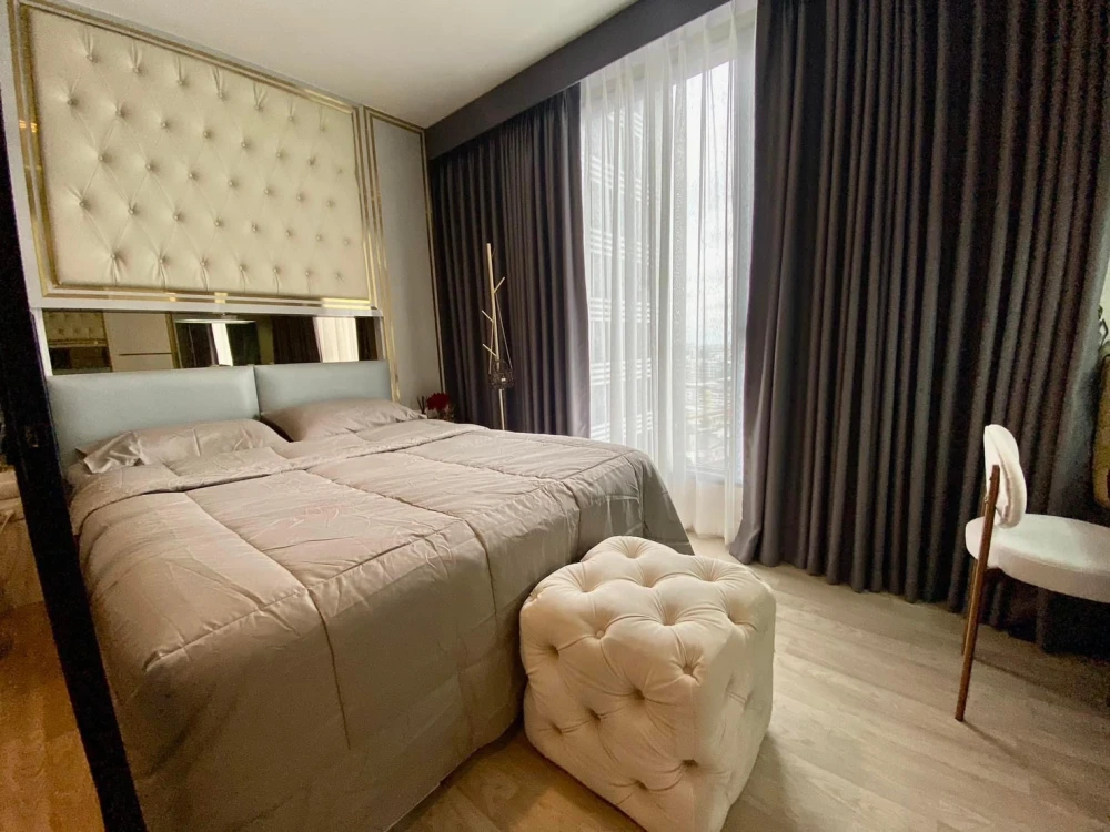For sale or rent!! Condo Ideo Mobi Sukhumvit Eastpoint, 12th floor, Building B, beautiful room, fully furnished, ready to move in. Don't miss out!!