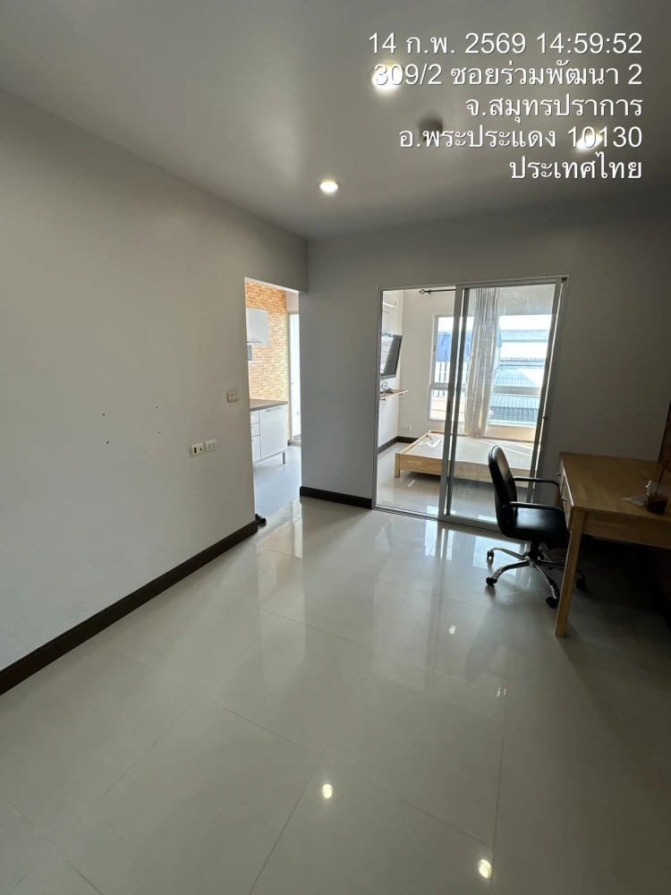 For sale: The Cache Rama 3 – Samrong, 1 bedroom, 1 bathroom, fully furnished, with beautiful wallpaper. Reserve now.