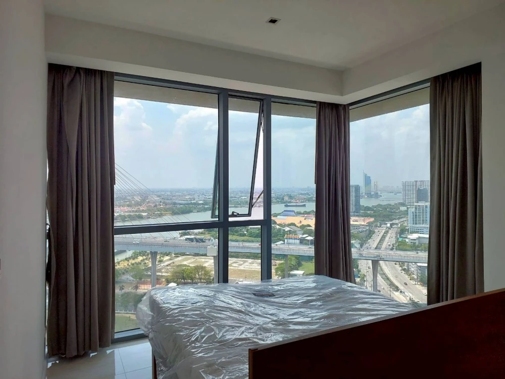 Luxury 127 sq.m. Riverfront Condo for SALE - 25th High Floor (Building A), Fully Furnished with Custom Real Wood Furniture | ✨ The Pano Rama 3