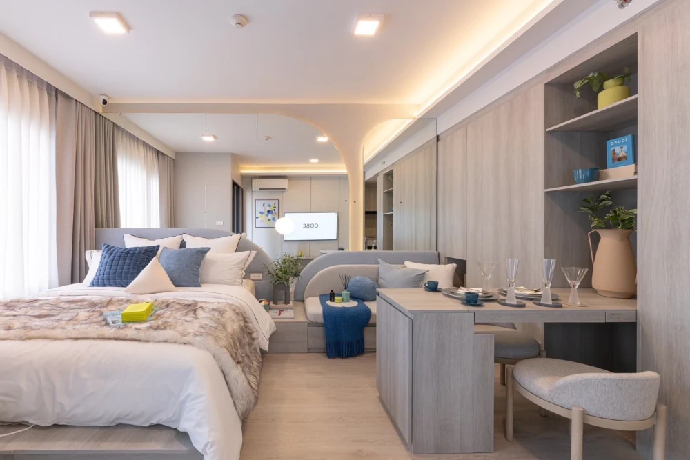 Condo for sale, COBE Kaset Sripatum, 14th floor, south-facing balcony, great breeze. Come and see it, don't wait!