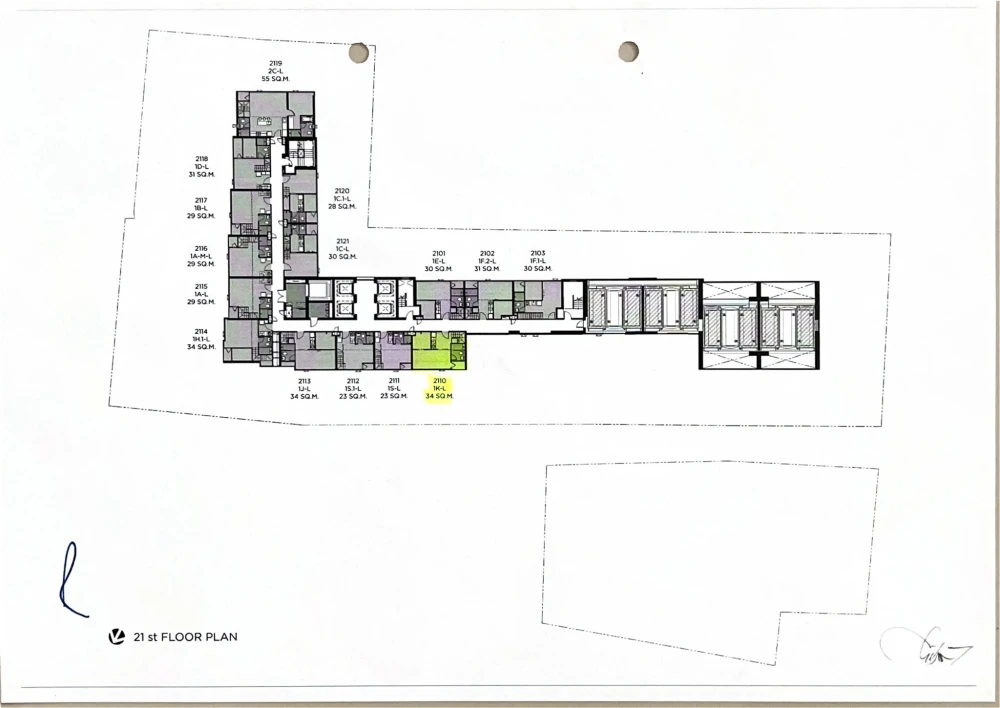 For sale, Quintara Maiden Phonimit, Loft room, beautiful location, north side, 21st floor, corner room, city view, must reserve.