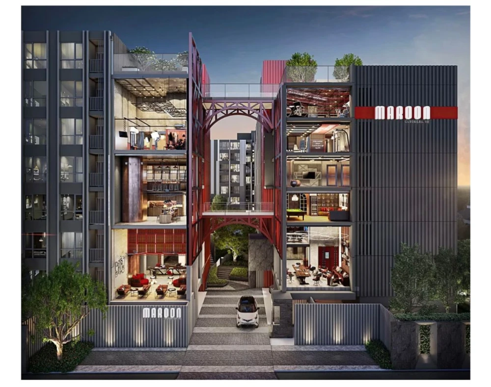 Condo for sale, Maroon Ratchada 32, 3rd floor, closed kitchen with balcony, comes with amenities, good price, reserve now!