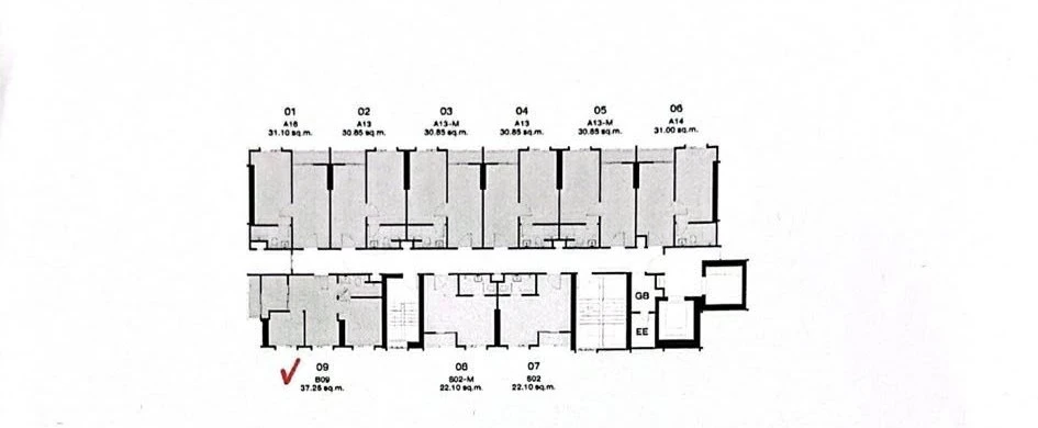 For sale: New Riverrest Ratchaburana, Building A. Closed kitchen, balcony, beautiful layout, no shared walls with neighbors.
