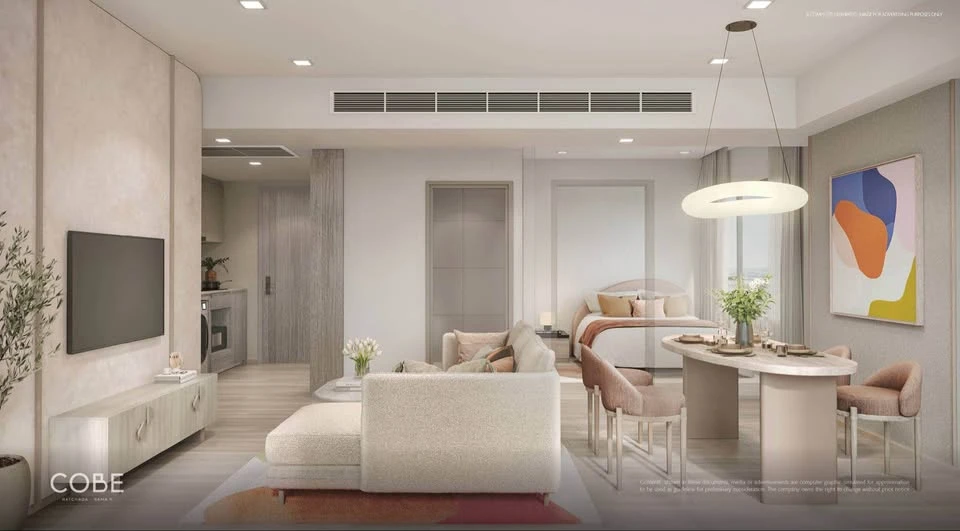 Selling down payment, Cobb Ratchada-Rama 9, very large room, lots of usable space, on the highest floor, interested, reserve now.