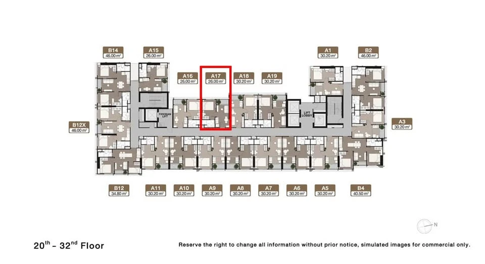 Selling down payment Noble New District R9, 25th floor, front building, very beautiful view, not blocked, great location that you should not miss.