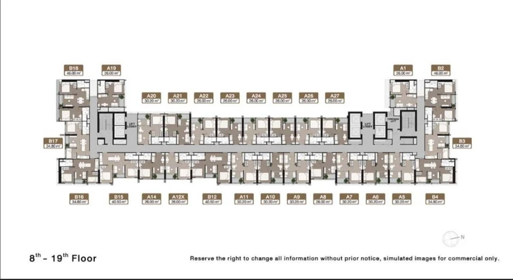 Selling down payment Noble New District R9, 8th floor, good location, complete common area, book now, don't miss out.