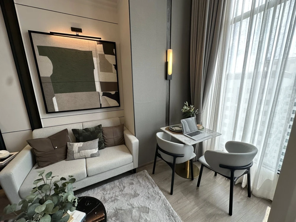 Down payment sale for Knightsbridge Space Rama 4, high floor, quiet, view of the Chao Phraya River curve, airy, good ventilation, reserve now!