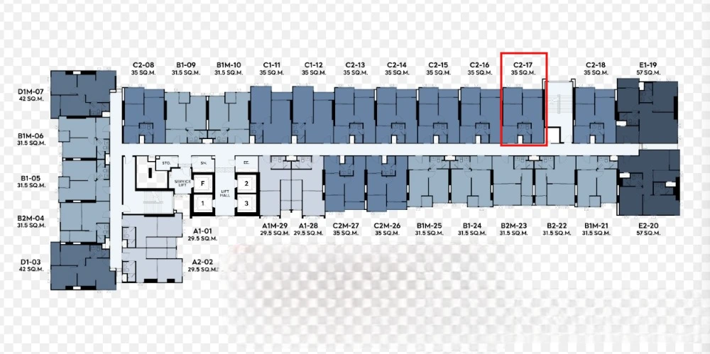 Down payment sale, Life Charoen Nakhon-Sathorn, the room has a perfect functional division and is worth it. The only location on the floor where the h