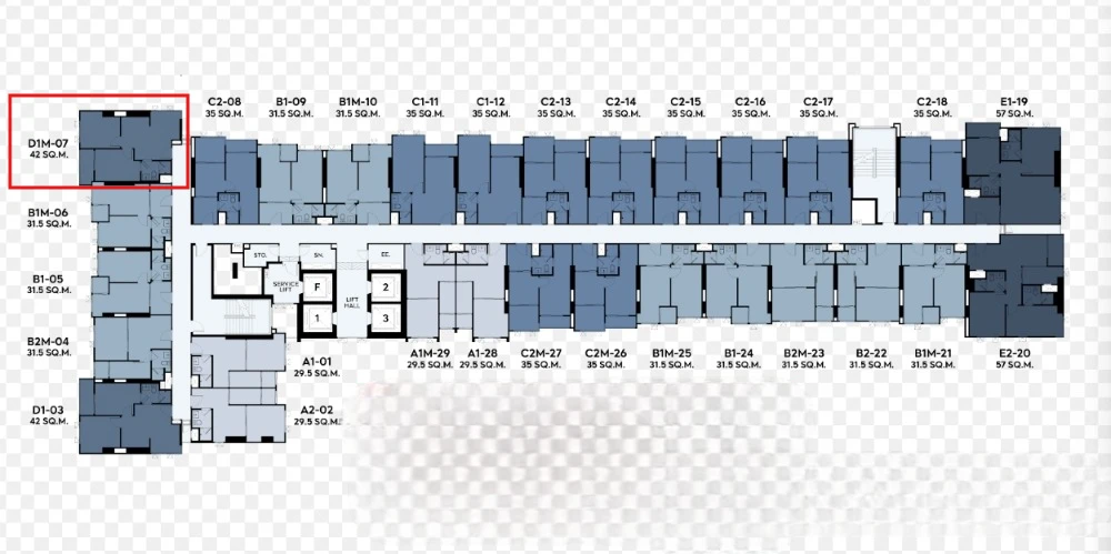 Selling down payment, Life Charoen Nakhon-Sathorn, upper left corner room of the building, can receive a full view, highest privacy on the floor, very