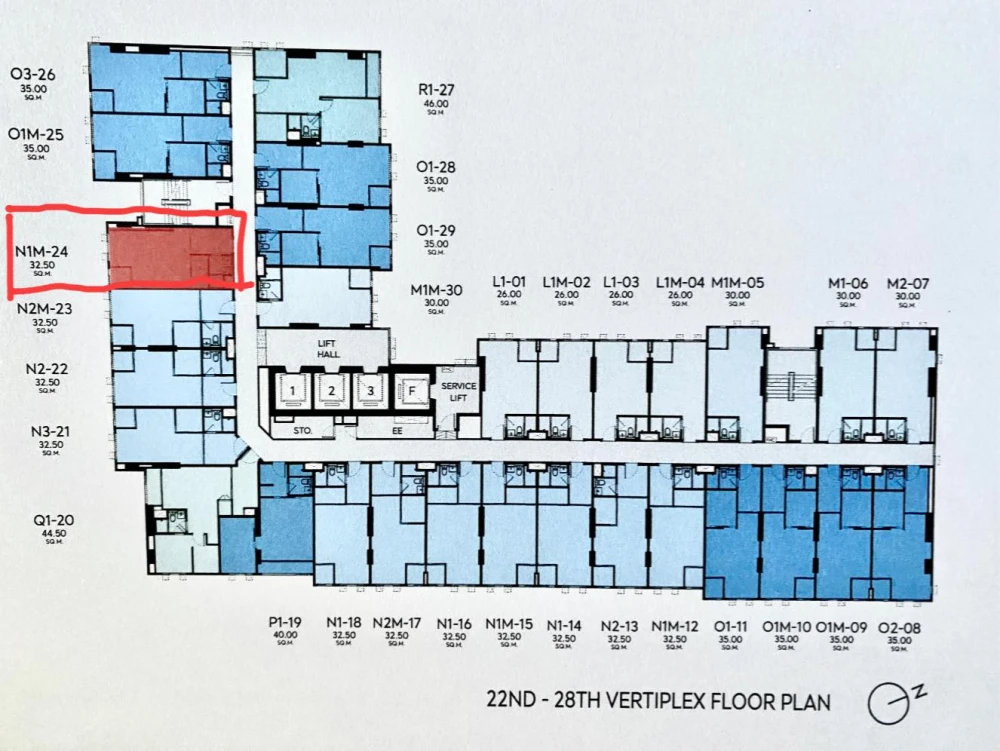 Selling down payment Aspire Vibha-Victory, 2-storey room, next to fire escape, wall attached to adjacent room on one side, reserve now, don't hesitate