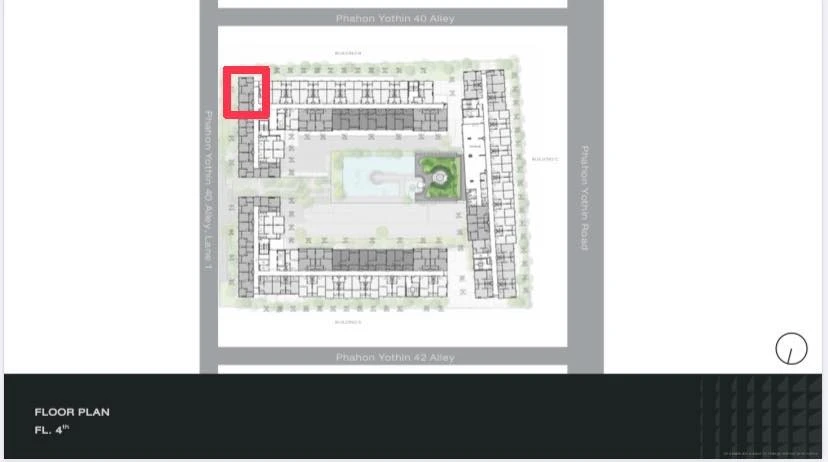 Down payment sale CHAPTER ONE MORE KASET, corner room, width 7.75 m., 2 bedroom function, has a walk-in closet, can store more than a normal room, res