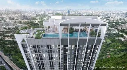 Selling down payment for COBE Kaset Sripatum, high ceiling room, not stuffy, high floor, very good ventilation, hurry and reserve now!