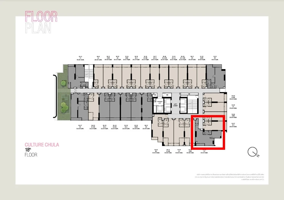 Down payment sale for Culture Chula, 18th floor, good project, great location, reserve now, don't miss out, hurry!