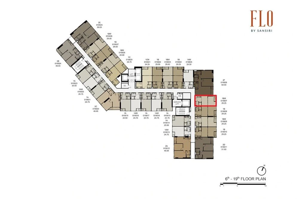 Selling down payment FLO by Sansiri, ICONSIAM view, private room, no room opposite, miss it and you will regret it.