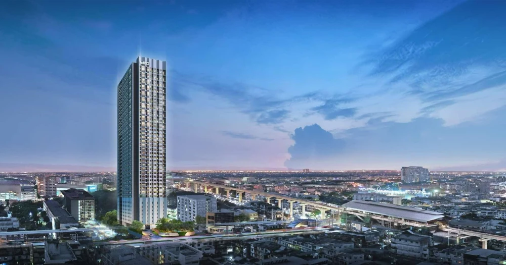 Down payment sale for IDEO Ramkhamhaeng - Lam Sali Station. Beautiful corner room, not hot from the sun, good breeze, open view, no buildings blocking