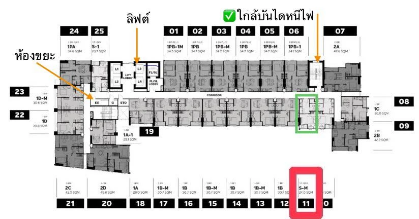 Selling down payment Metris District Ladprao, 21st floor, good project, nice location, reserve now, don't miss out.
