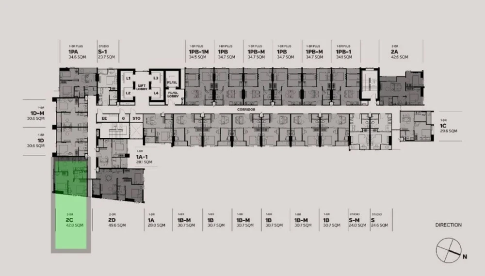 Down payment sale for Metris District Ladprao, spacious room, lots of usable space, good location, beautiful view, not blocked, reserve now.