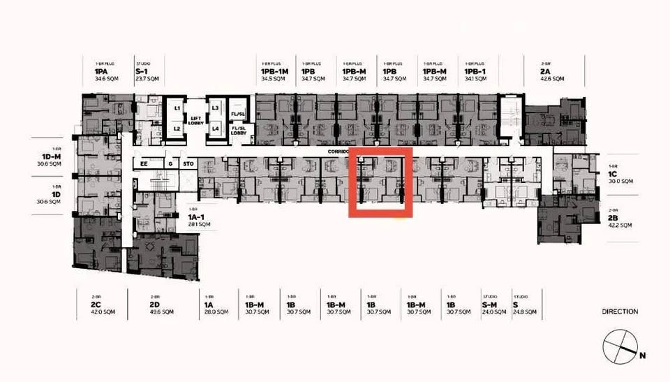 Down payment sale Metris District Ladprao, nice room, lots of usable space, good location, excellent common area, don't miss it.