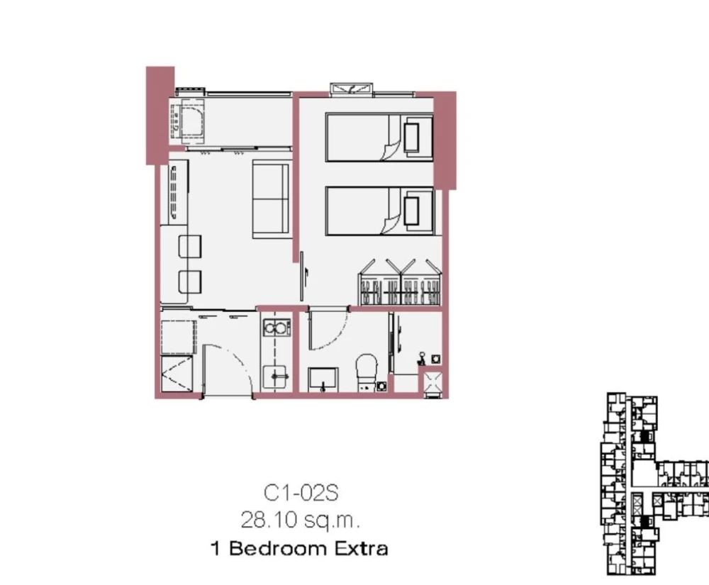 Selling down payment for Modiz Vault Kaset Sripatum, 4th floor. Excellent project with complete facilities. Book now!