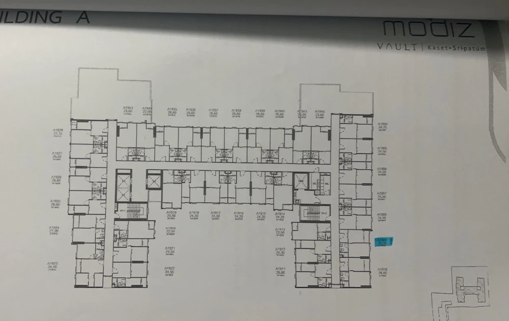 Down payment for sale Modiz Vault Kaset Sripatum, a nice room, good location, comes with a great common area, book now