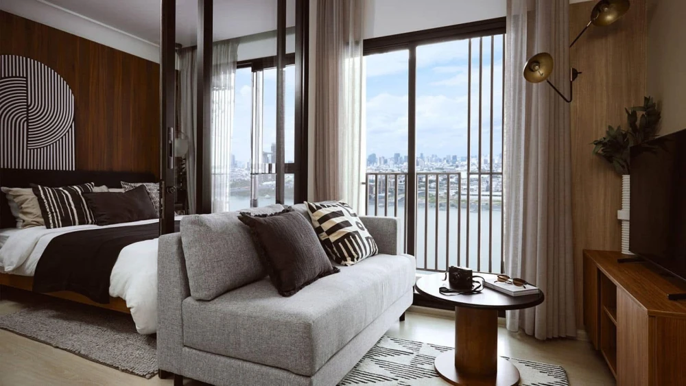 Selling down payment Nue Riverest Ratburana Building G, room with river view, 28th floor, very high, hurry and reserve now.