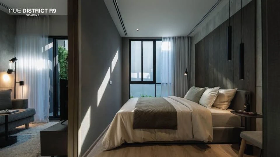 Selling down payment NueDistrictR9, 25th floor, front building, very beautiful view, not blocked, reserve quickly, don't miss out.