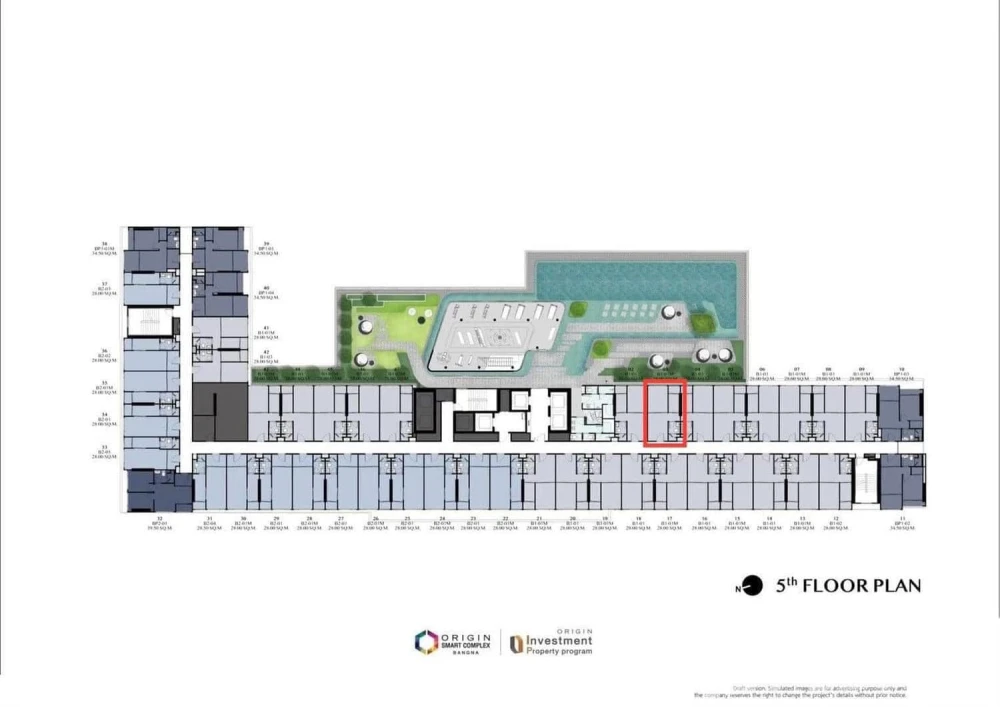 Selling down payment Origin Place Bangna, 10th floor, just the right height, great price, come and own it today.