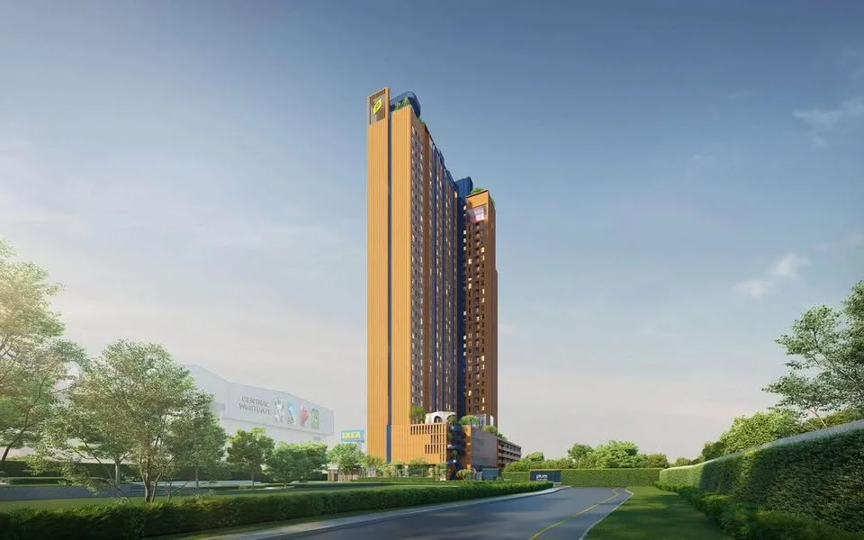 Selling down payment Plum Condo New West Bang Yai, very nice view, can see IKEA Bang Yai, open view, no blocking buildings, good wind, cool and comfor