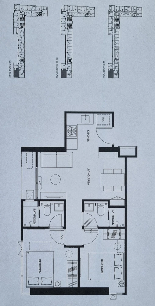 Quintara MHy'Den Pho Nimit for sale, spacious room, lots of usable space, city view from high floor, hurry and book now!