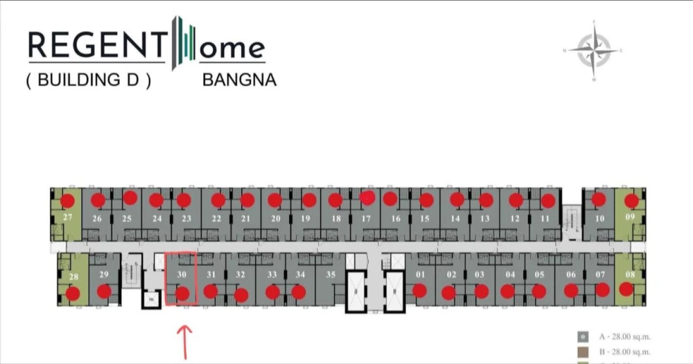 Selling down payment Regent Home Bangna, 10th floor, a nice project. Interested in owning it? Hurry and reserve now. Urgent!