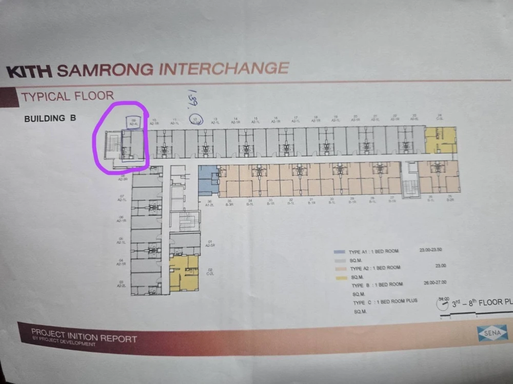 Selling a pre-sale unit at Sena Kith Samrong Interchange, 3rd floor. Excellent location, convenient transportation. Book now!