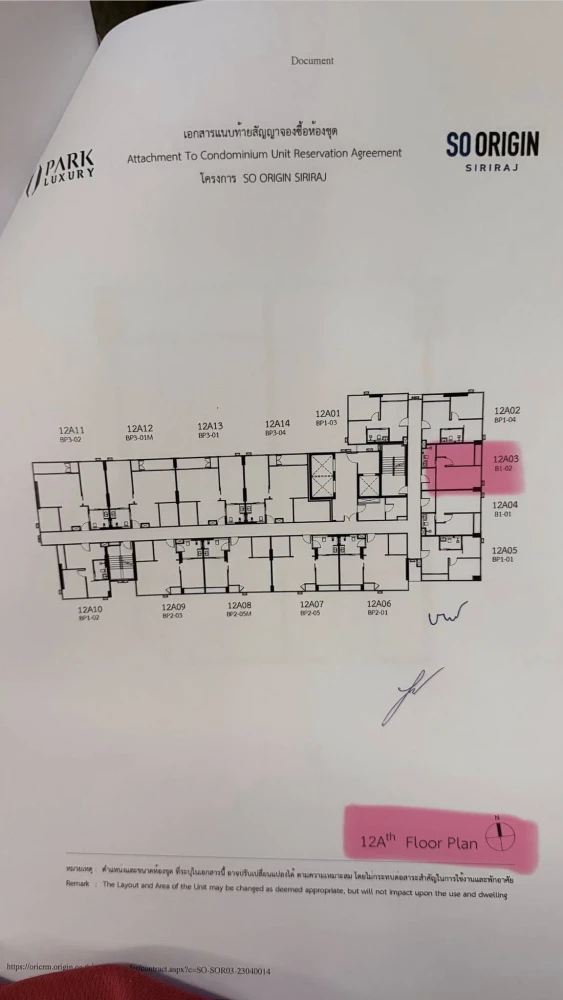 Selling down payment for So Origin Siriraj, 35.33 sq.m. unit, 12A floor, near MRT Yaek Fai Chai. Ready to go, don't wait!