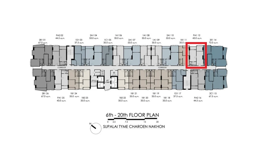 Down payment for sale Supalai Tyme Charoen Nakhon, 19th floor, good project, complete common area, reserve quickly.