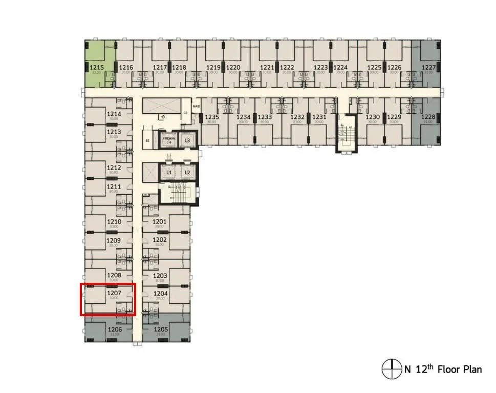 Selling down payment for Terra Residence II, 12th floor. Excellent project with complete facilities. Book now! Urgent!