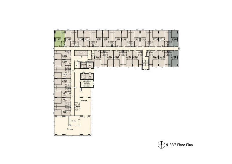 Selling down payment for Terra Residence II, 18th floor. Excellent project with complete facilities. Book now!