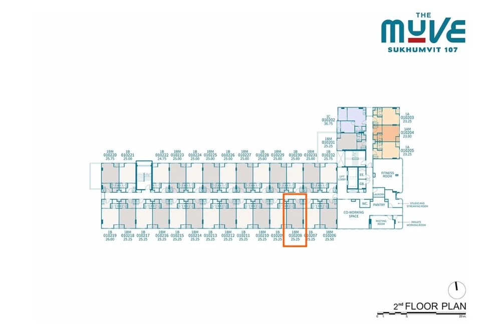 Selling down payment THE MUVE Sukhumvit 107, 2nd floor, good project, nice location, interested, hurry and reserve now, don't wait.