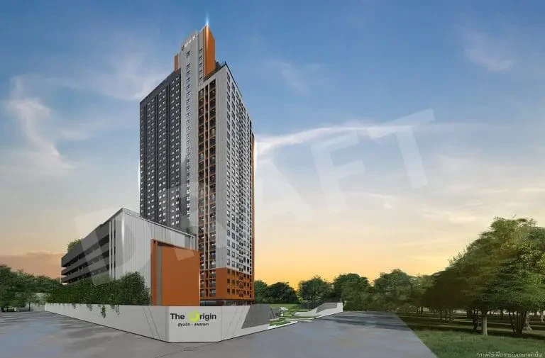 Selling down payment The Origin Sukhumvit - Praksa, 32nd floor, good project, worth living in, interested in owning, hurry and reserve now.