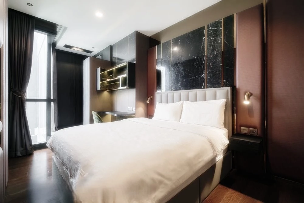Urgent sale!! Condo The Line Ratchawithi, 22nd floor, beautifully decorated, fully built-in furniture, near BTS Ratchawithi, hurry and book now!!