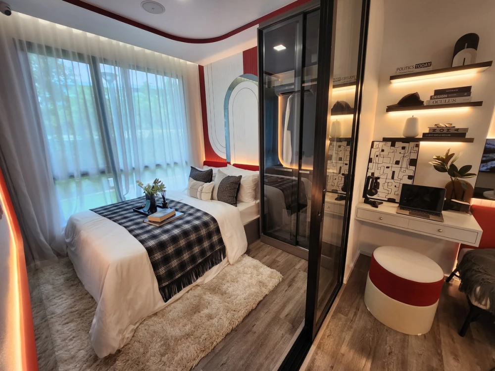 Selling a reservation for Modiz Vault Kaset Sripatum, a room facing north, good location, convenient travel, good like this, what are you waiting for?