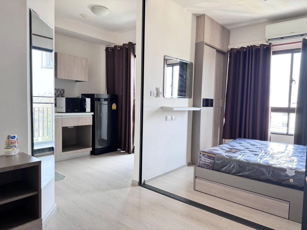 Condo for sale: Greene Don Mueang-Songprapa Phase 2, open corner room, private, not adjacent to anyone, fully furnished, ready to move in.