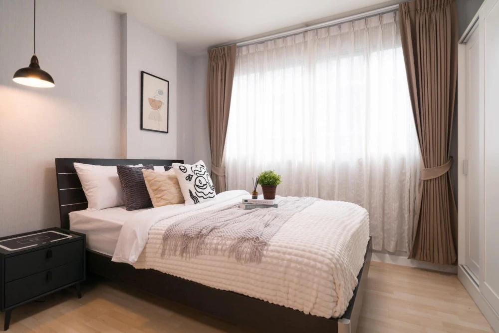 For sale: D Condo Ramintra, 3rd floor, Building D, beautifully decorated, looks very good, fully furnished, if you don't reserve, you'll really miss