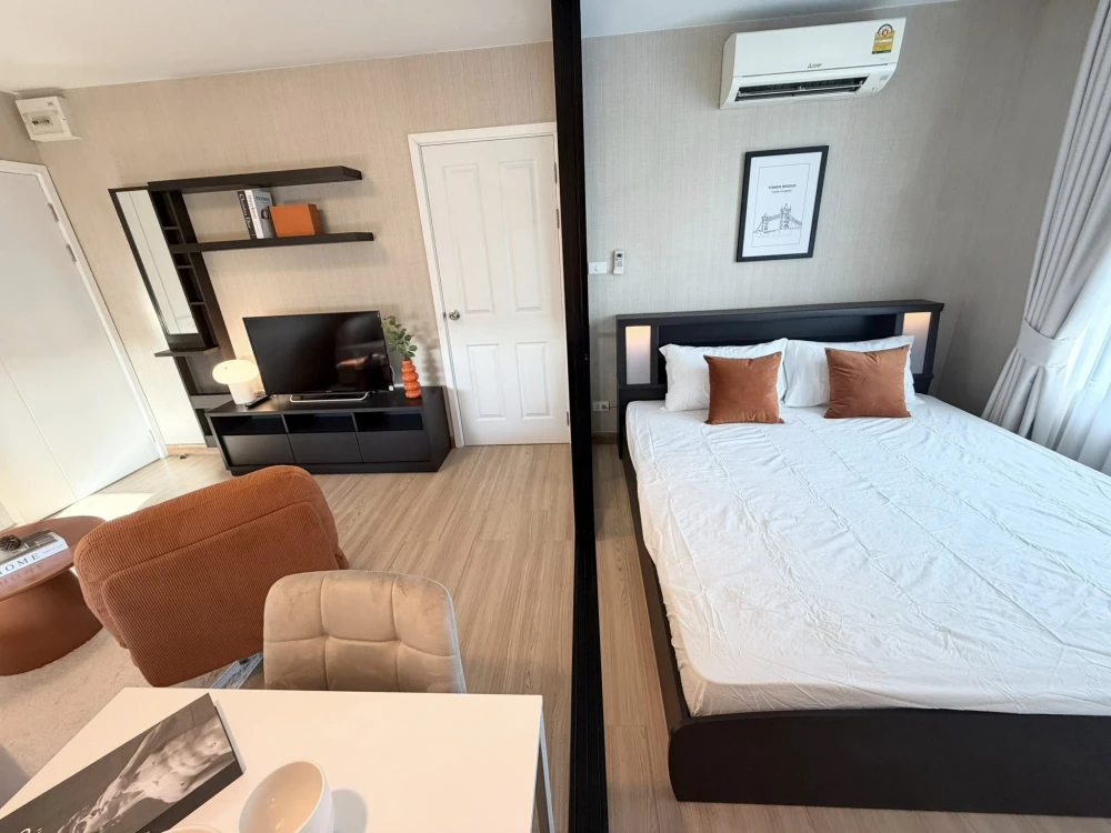 For sale: Plum Condo Phahonyothin 89, Building B, 5th floor, area 28.27 sq m., corner room, nicely decorated, very livable, hurry and reserve now!