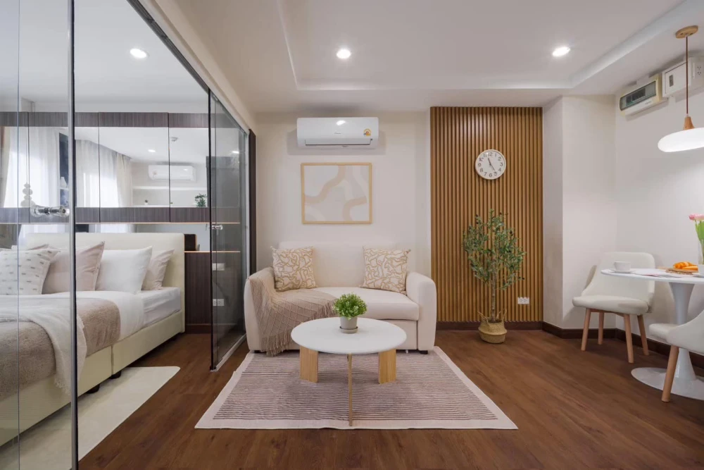 For sale: Park Exo, a beautifully decorated room with a north-facing balcony. You can't miss this opportunity to reserve!