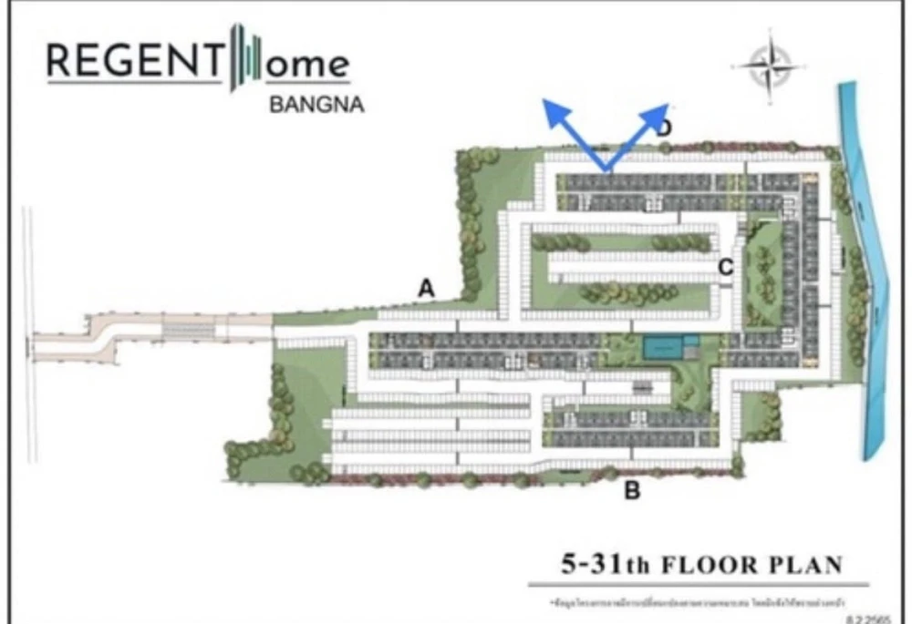 For sale: Regent Home Bangna, ready-to-move-in unit, fully furnished, high floor. Book now!