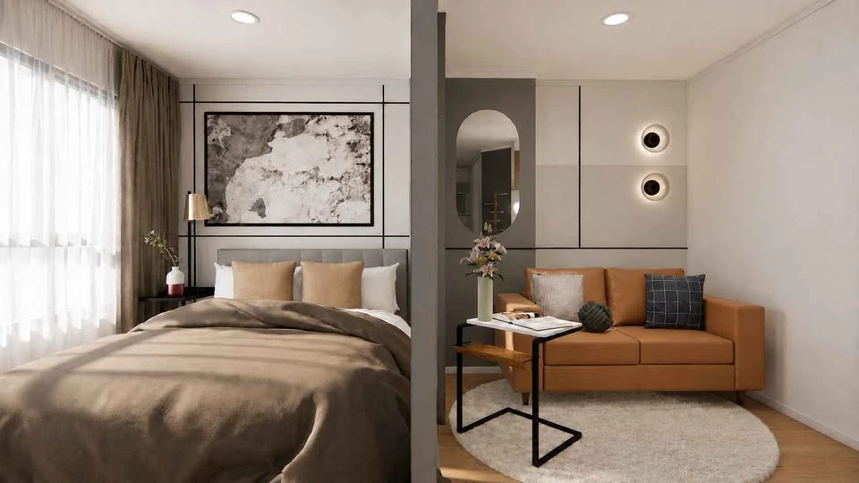 For sale: Lumpini Ville Lasalle-Bearing. Unobstructed view, overlooking the international school. Beautifully decorated room with furniture. Book now!