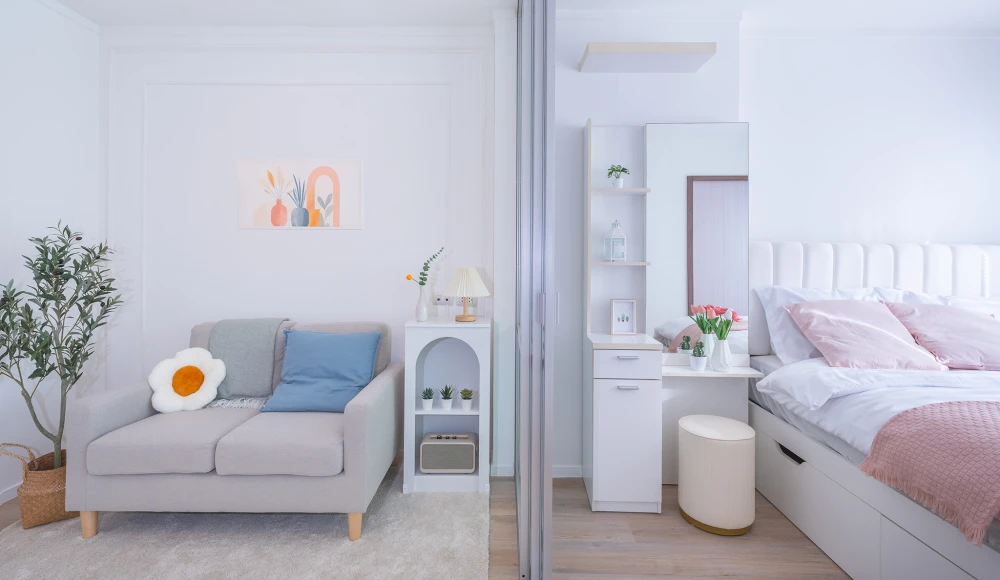 For sale: Lumpini Mega City Bangna, fully decorated room, bright tone, cute style, ready to move in, good view, fresh air, must book